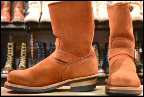 【8D 良品 05年】レッドウィング 8812 赤茶スエード エンジニア カッパー ラフアウト スチールトゥ ブーツ redwing HOPESMORE