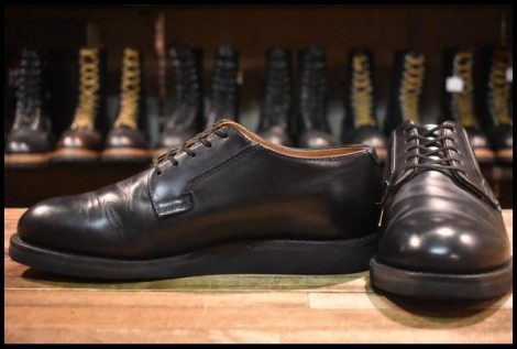 【8.5D 良品 20年】レッドウィング 101 ポストマン シューズ 黒 ブラック シャパラル 短靴 ローカット 編み上げ ブーツ redwing HOPESMORE