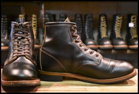 【7D 箱付 良品 24年】レッドウィング 9060 ベックマン ブラッククローンダイク 黒 茶芯 フラットボックス ブーツ redwing HOPESMORE