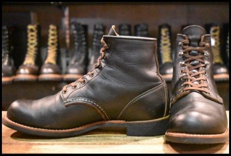 【7D 良品 23年】レッドウィング 3345 ブラックスミス 黒 プレーリー プレーントゥ レースアップ ブーツ redwing HOPESMORE