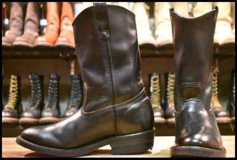【6.5E 良品 旧羽タグ 96年】レッドウィング 8155 ペコス 黒 ブラッククローム ブーツ redwing pecos HOPESMORE