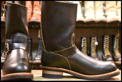 【10D 箱付 美品 25年】レッドウィング 2966 ブラック クローンダイク エンジニア 黒 茶芯 スチール無し ブーツ redwing 2268 HOPESMORE