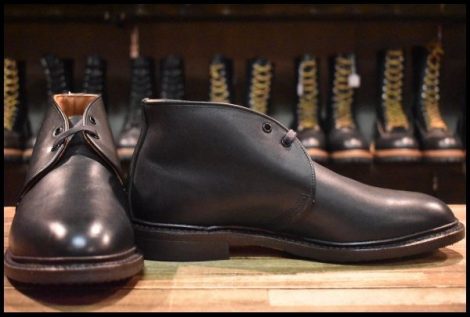 【9D 箱付 未使用 17年】レッドウィング 9097 キャバリー チャッカ 黒 ブラック フェザーストーン 編み上げ ブーツ redwing HOPESMORE