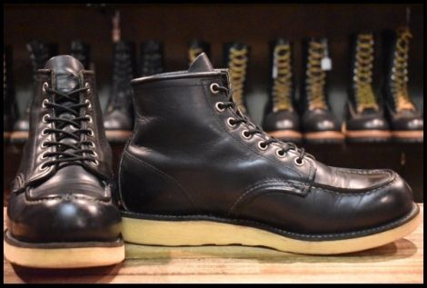 【9.5D 良品 羽タグ 02年】レッドウィング 8130 アイリッシュセッター 黒 ブラッククローム モックトゥ 8179 ブーツ redwing HOPESMORE