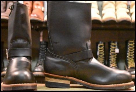 【10.5EE 未使用 13年】レッドウィング 2268 エンジニア 黒 ブラック スチールトゥ ブーツ redwing HOPESMORE