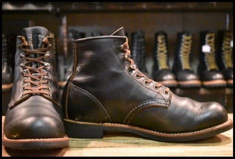 【7D 良品 23年】レッドウィング 3345 ブラックスミス 黒 プレーリー プレーントゥ レースアップ ブーツ redwing HOPESMORE