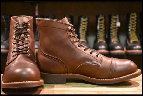 【7D 美品 22年】レッドウィング 8111 アイアンレンジャー 茶 アンバー ハーネス キャップトゥ ブラウン ブーツ redwing HOPESMORE