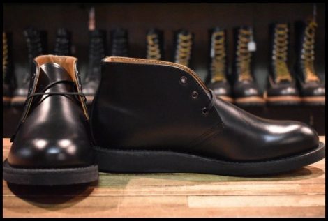 【8.5D 箱付 未使用 25年】レッドウィング 9196 ポストマン チャッカ 黒 ブラック シャパラル 短靴 編み上げ ブーツ redwing HOPESMORE