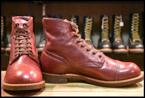 【8.5D 箱付 美品 16年】レッドウィング 8012 アイアンレンジ マンソン バーガンディ セトラー キャップトゥブーツ redwing HOPESMORE