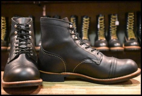 【9.5D 箱付 美品 22年】レッドウィング 8084 アイアンレンジャー ブラック ハーネス 黒 キャップドトゥ ブーツ redwing HOPESMORE