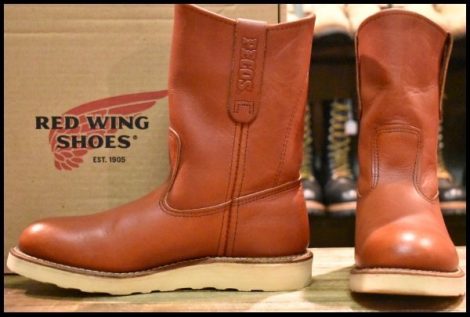 【5.5D 箱付 美品 16年】レッドウィング 8866 ペコス 赤茶 オロラセット プルオン クッションソール ブーツ redwing pecos HOPESMORE