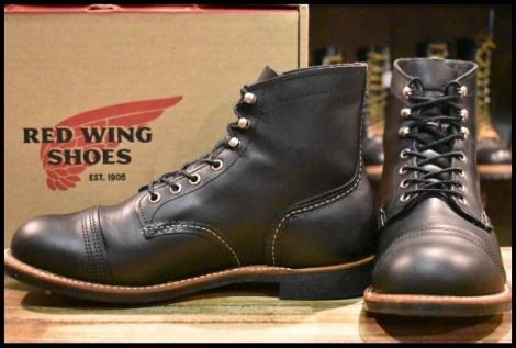 【9.5D 箱付 美品 22年】レッドウィング 8084 アイアンレンジャー ブラック ハーネス 黒 キャップドトゥ ブーツ redwing HOPESMORE