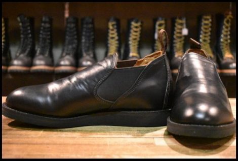 【9.5D 試着程度 21年】レッドウィング 9198 ポストマンロメオ ブラック シャパラル サイドゴア ローカット ブーツ redwing HOPESMORE