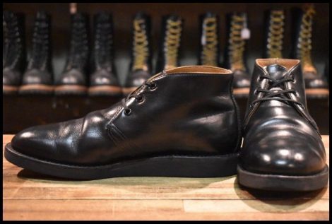 【8D 良品 10年】レッドウィング 9196 ポストマン チャッカ 黒 ブラック シャパラル 短靴 ローカット ブーツ redwing HOPESMORE