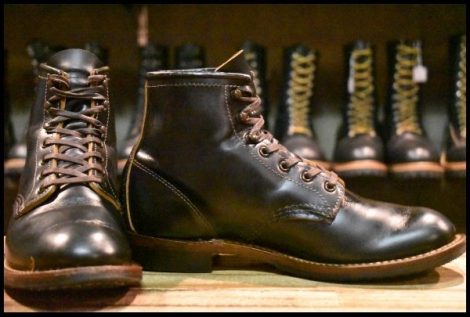 【6.5D 箱付 美品 22年】レッドウィング 9060 ベックマン ブラッククローンダイク 黒 茶芯 フラットボックス ブーツ redwing HOPESMORE