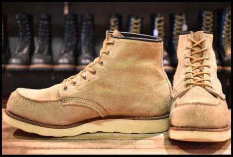 【9E 良品 犬タグ】レッドウィング 8173 スエード アイリッシュセッター タン ラフアウト ブーツ redwing HOPESMORE
