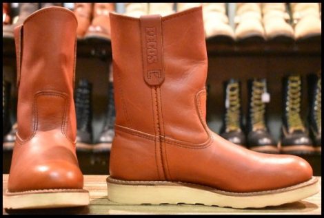 【5.5D 箱付 美品 16年】レッドウィング 8866 ペコス 赤茶 オロラセット プルオン クッションソール ブーツ redwing pecos HOPESMORE