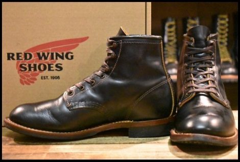 【6.5D 箱付 美品 22年】レッドウィング 9060 ベックマン ブラッククローンダイク 黒 茶芯 フラットボックス ブーツ redwing HOPESMORE