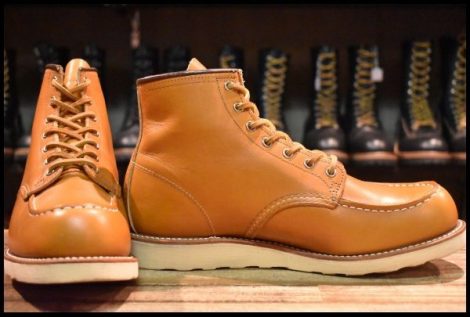 【10.5D 美品 17年】レッドウィング 9875 アイリッシュセッター ゴールドラセット モックトゥ レースアップ ブーツ redwing HOPESMORE