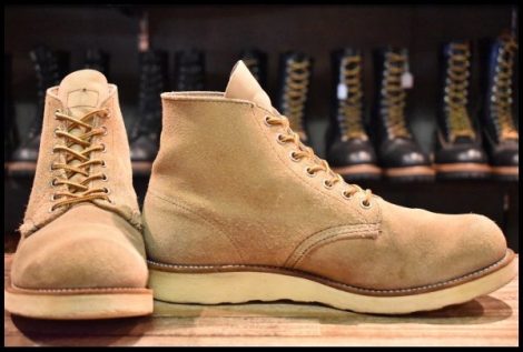 【8.5E 良品 羽タグ 00年】レッドウィング 8167 スエード アイリッシュセッター タン ラフアウト プレーントゥ ブーツ redwing HOPESMORE