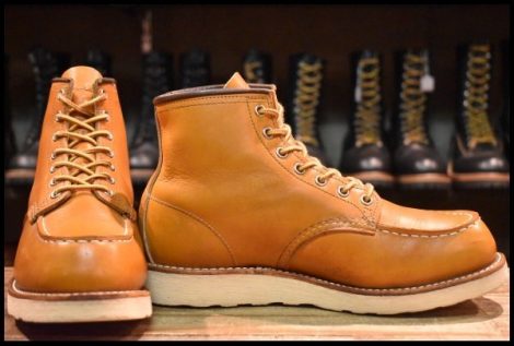 【7.5E 良品 19年】レッドウィング 9875 アイリッシュセッター ゴールドラセット モックトゥ レースアップ ブーツ redwing HOPESMORE