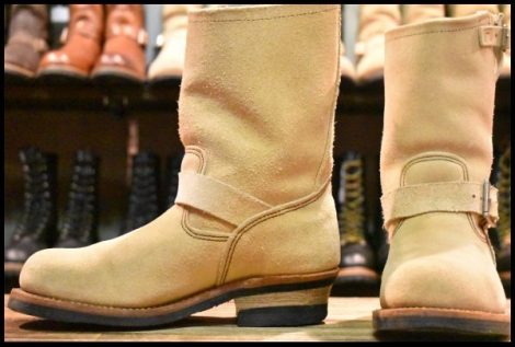 【7EE 良品 15年】レッドウィング 8268 スエード エンジニア ホーソーンアビレーンラフアウト スチールトゥ ブーツ redwing HOPESMORE