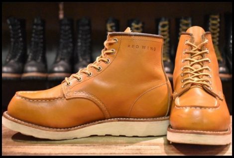 【7.5E 良品 19年】レッドウィング 9875 アイリッシュセッター ゴールドラセット モックトゥ レースアップ ブーツ redwing HOPESMORE