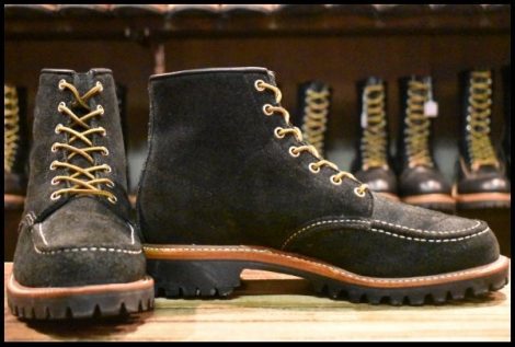 【9.5D 美品 黒タグ】Chippewa チペワ 1901M62 黒 ブラックラフアウト スエード ビブラム レースアップ 編み上げ ブーツ HOPESMORE