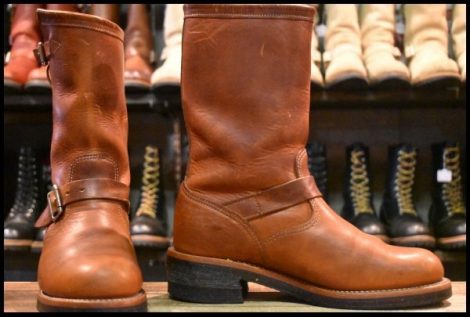 【8.5E 良品 黒タグ】Chippewa チペワ エンジニア 1901M50 茶 タンレネゲード ブラウン 11インチハイト ブーツ HOPESMORE