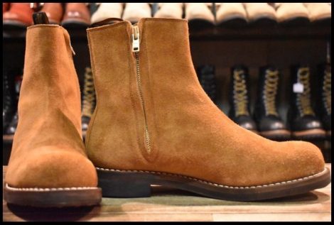 【9 箱付 未使用】Rolling dub trio ローリングダブトリオ RDT-A14 CASPER キャスパー タバコオイルスエード ラフアウト ブーツ HOPESMORE