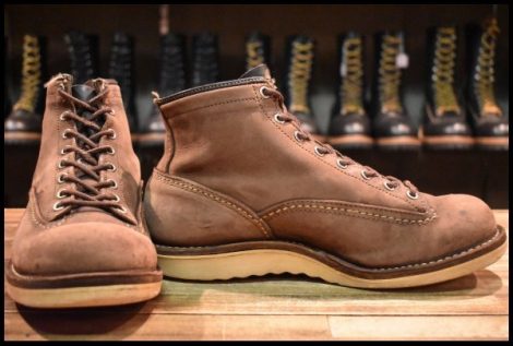 【8E 中古 旧ロゴ 98年】WESCO ウエスコ ジョブマスターLTT ヌバック ビブラム1010シングル レースアップ 編み上げ ブーツ HOPESMORE