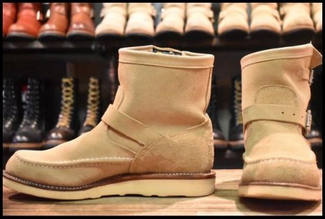 【8.5E 良品 黒タグ】Chippewa チペワ 1901M09 ハイランダー Highlander ショートエンジニア ビブラム4014 ラフアウト ブーツ HOPESMORE