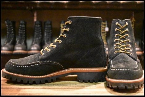 【9.5D 美品 黒タグ】Chippewa チペワ 1901M62 黒 ブラックラフアウト スエード ビブラム レースアップ 編み上げ ブーツ HOPESMORE