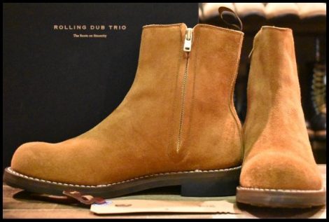 【9 箱付 未使用】Rolling dub trio ローリングダブトリオ RDT-A14 CASPER キャスパー タバコオイルスエード ラフアウト ブーツ HOPESMORE