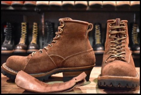 【7.5E 美品】WHITE’S ホワイツ スモークジャンパーLTT ディストレスド ラフアウト 6インチハイト ブーツ ビブラム100シングル HOPESMORE