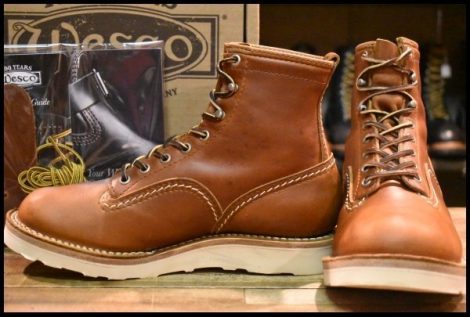 【7.5E 箱付 美品 24年】WESCO ウエスコ カスタムジョブマスターSLTT ブリティッシュタン ビブラム4014 編み上げ ブーツ HOPESMORE