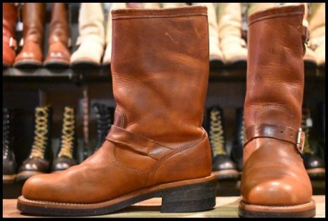 【8.5E 良品 黒タグ】Chippewa チペワ エンジニア 1901M50 茶 タンレネゲード ブラウン 11インチハイト ブーツ HOPESMORE