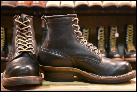 【6.5E 良品】WHITE’S ホワイツ スモークジャンパー ブラック 黒 編み上げ レースアップ ビブラム700ハーフスリップ ブーツ HOPESMORE