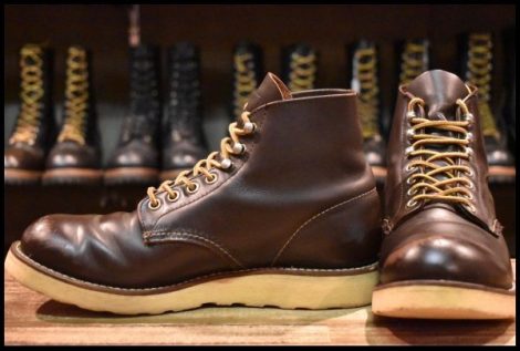 【7D 良品 羽タグ】レッドウィング 8160 アイリッシュセッター ガラスレザー ブラウン 茶 レースアップ ブーツ redwing HOPESMORE