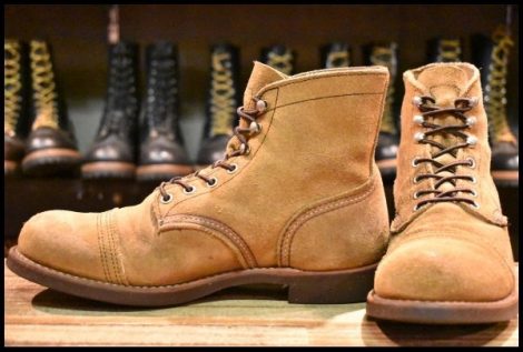 【8.5D 良品 11年】レッドウィング 8113 アイアンレンジ ミュールスキナー ラフアウト 茶 キャップトゥ ブーツ redwing HOPESMORE