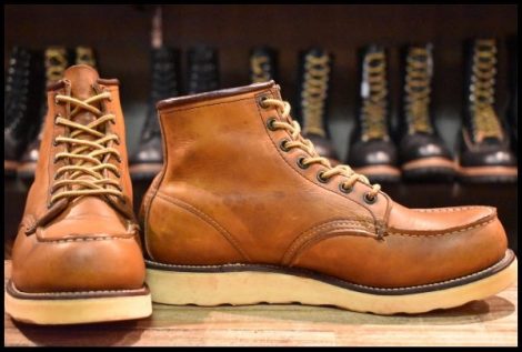 【8D 良品 サイド羽タグ】レッドウィング 875 アイリッシュセッター 茶 オロイジナル モックトゥ ブーツ redwing HOPESMORE