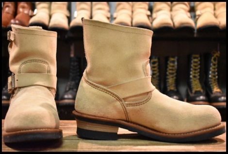 【8.5D 箱付 良品 09年】レッドウィング 2965 スエード ショートエンジニア ホーソーンアビレーンラフアウト ブーツ redwing HOPESMORE