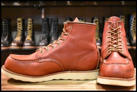【10E 良品 犬タグ復刻 21年】レッドウィング 8875 アイリッシュセッター 赤茶 オロラセット モックトゥ ブーツ redwing HOPESMORE
