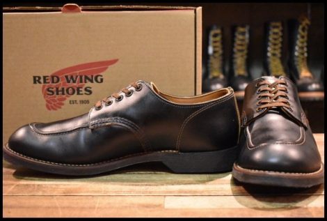 【9.5D 箱付 美品 18年】レッドウィング 8070 スポーツ オックスフォード 黒 クローンダイク モックトゥ 短靴 ブーツ redwing HOPESMORE