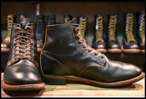 【8D 良品 24年】レッドウィング 9060 ベックマン ブラッククローンダイク 黒 茶芯 フラットボックス ブーツ redwing HOPESMORE