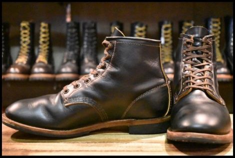 【8D 良品 24年】レッドウィング 9060 ベックマン ブラッククローンダイク 黒 茶芯 フラットボックス ブーツ redwing HOPESMORE