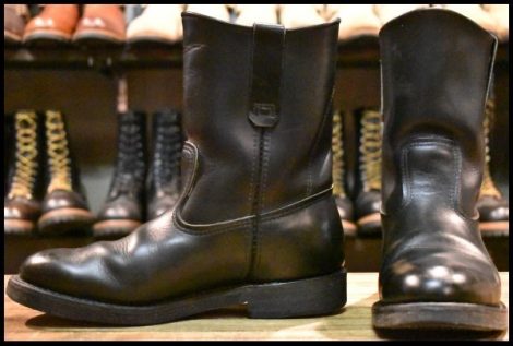 【7.5E 良品 03年】レッドウィング 1180 ペコス 黒 ブラッククローム プルオン ブーツ redwing pecos 8155 HOPESMORE