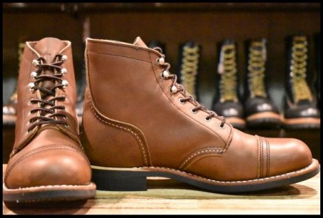 【9B 箱付 美品 19年】レッドウィング 3365 アイアンレンジャー アンバー ハーネス 茶 ブラウン 編み上げ 女性 ブーツ redwing HOPESMORE