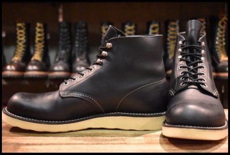 【9D 良品 10年】レッドウィング 8165 アイリッシュセッター ブラッククローム プレーントゥ 編み上げ ブーツ redwing HOPESMORE