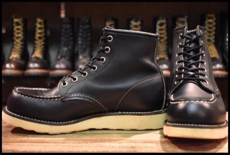 【7D 良品 羽タグ 00年】レッドウィング 8130 アイリッシュセッター 黒 ブラッククローム モックトゥ 8179 ブーツ redwing HOPESMORE